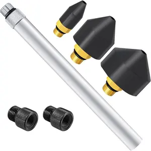 Air Hose Nozzle 1/8 inch for Air Blow 6 Count Rubber Air Compressor Nozzle with 1/2 Inch Adapters and Extension Bar for  Control and Precision