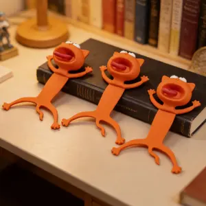 Funny 3D Three-Dimensional Lazy Cat Bookmark Reading Book Clip Creative Cartoon Cute 3-Piece Set - Ideal Gift for Books/Notebooks/Planners, Graduation and Cosplay Events