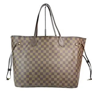 Pre-owned Louis Vuitton Leather Tote Bags GM Neverfull Damier Ebene Tote Bag