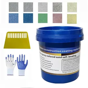 Large capacity epoxy colored sand floor paint, waterproof, anti slip and dirt resistant, with high gloss marble effect for garages, wooden floors, indoor and outdoor spaces.
