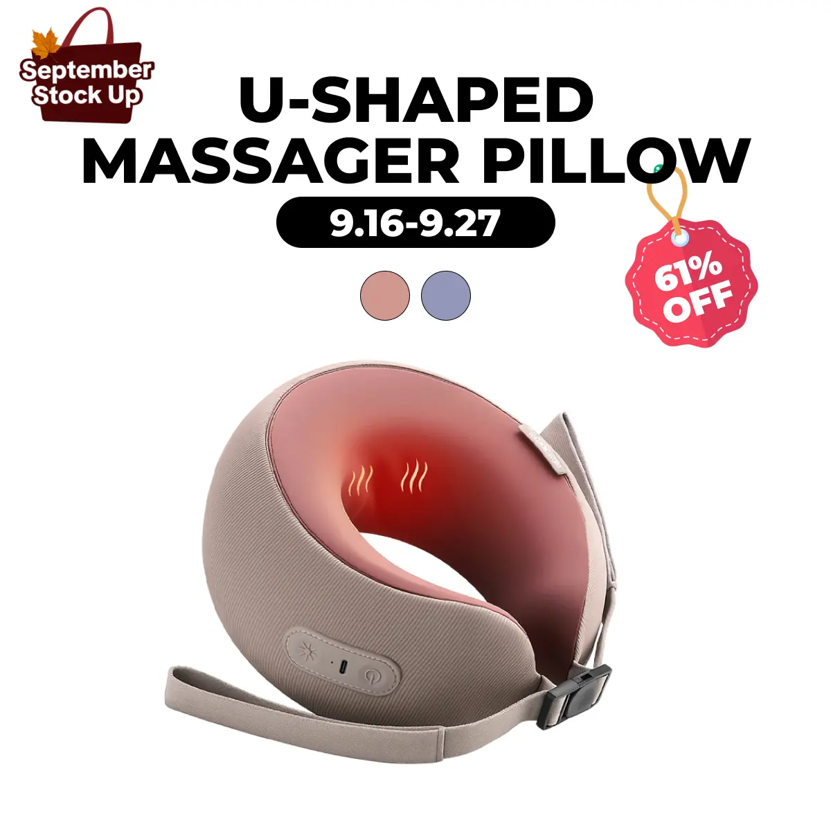 CINCOM U-Shaped Neck Massager Pillowfor Cervical Support, with Soothing Heat & Kneading, 360° Memory Foam Support, Cordless, Rechargeable & Portable, Perfect Gift for Black Friday, Thanksgiving, Christmas, Birthdays & More,dorm essentials,s
