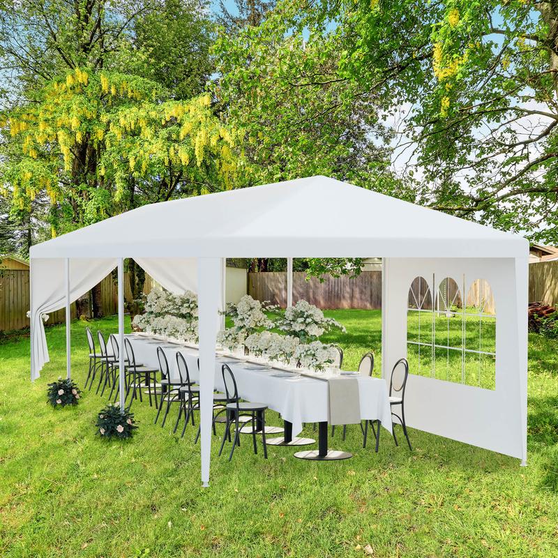 Segawe Wedding Party Tent Gazebo Canopy Tent W/ Removable Sidewalls Outdoor White
