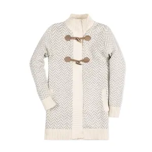 Organic Toggle Sweater with Zipper