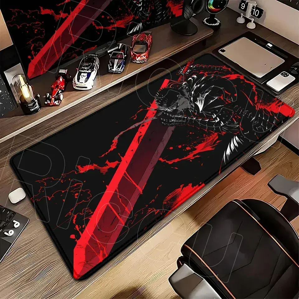 [Sale off up to 65%][Free Ship] Anime Berserk Guts PC Non-slip Speed Desk Mats Large Gaming Mouse Pad Office Accessories Keyboard Guts sword in berserk Mousepad