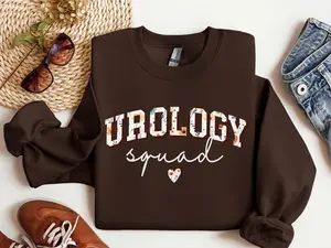Urology squad Short Sleeved T-Shirt / Sweatshirt, floral Urology nurse T-shirt, Urology doctor shirt,  Urology NP, Urologist shirt Cotton Fabric Fit