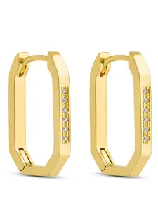 Aria Geometric CZ Micro Hoop Earrings