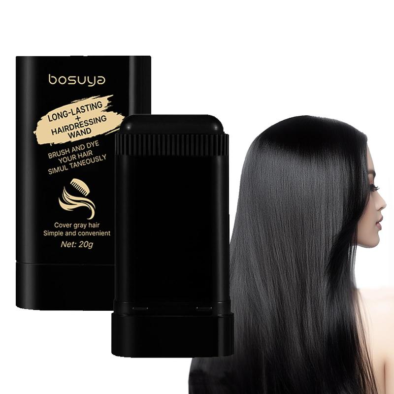Bosuya Hair Dye Stick Comb - Waterproof & Sweatproof - Easy to Color - Portable - Fast Replenishment - Color Does Not Fall Out - Root Touch Up - Root Cover Up - Haircare #01 Black