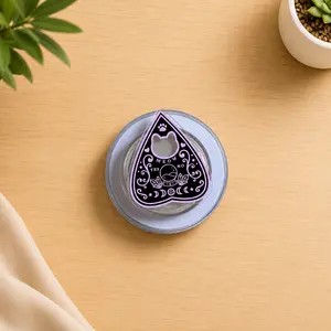 Cat Ouija Phone Grip, Gothic Witchy MagSafe Holder, Spooky Acrylic Phone Stand, Halloween Kindle Grip Gift, Cute Mystic Cat Planchette Accessory