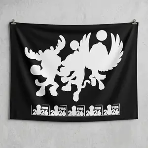 2026 Soccer Wall Tapestry, Cute Animal Soccer Banner, Kids Sports Room Decor, Game Day Wall Hanging, Soccer Fan Gift