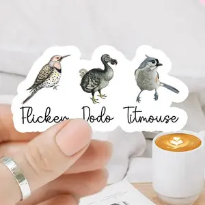 Anti Maga Bird Sticker, Flicker Dodo Titmouse Anti Trump Sticker, Progressive Liberal Sticker, Funny Bird sticker