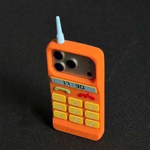 [Broad] ins orange big brother soft silicone three-dimensional application iPhone17promax mobile phone case Cover Apple 16 all-inclusive anti-drop 1543 spoof strange fun toys 15plus gifts