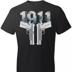 Model 1911 Colt Pro Gun Rights 2nd Amendment 100% Cotton Men T-Shirt, Tshirt Comfort Shortsleeve Menswear Top