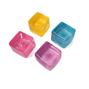 2-piece set of Handmade Syrup Squishy Stress Ball Slow Rebound Transparent Ice Cream Shape Squeeze Toy Sensory Therapy Fidget Tool for Relaxation Keychain and Friends Magnetic Train