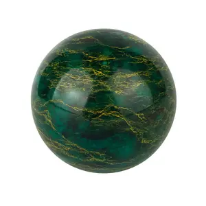 Natural Emerald Crystal Sphere – Polished Green Gemstone Ball for Abundance, Wisdom & Heart Chakra Healing