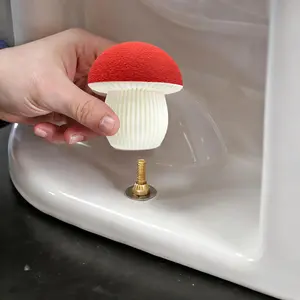 2 Pcs Toilet Bolt Caps Mushroom Design Toilet Bolt Covers Decorative Toilet Screw Cover Caps, Toilet Caps for Bottom of Toilet, Cute Toilet Bowl Bolt Covers for Bathroom Decor, Easy to Install