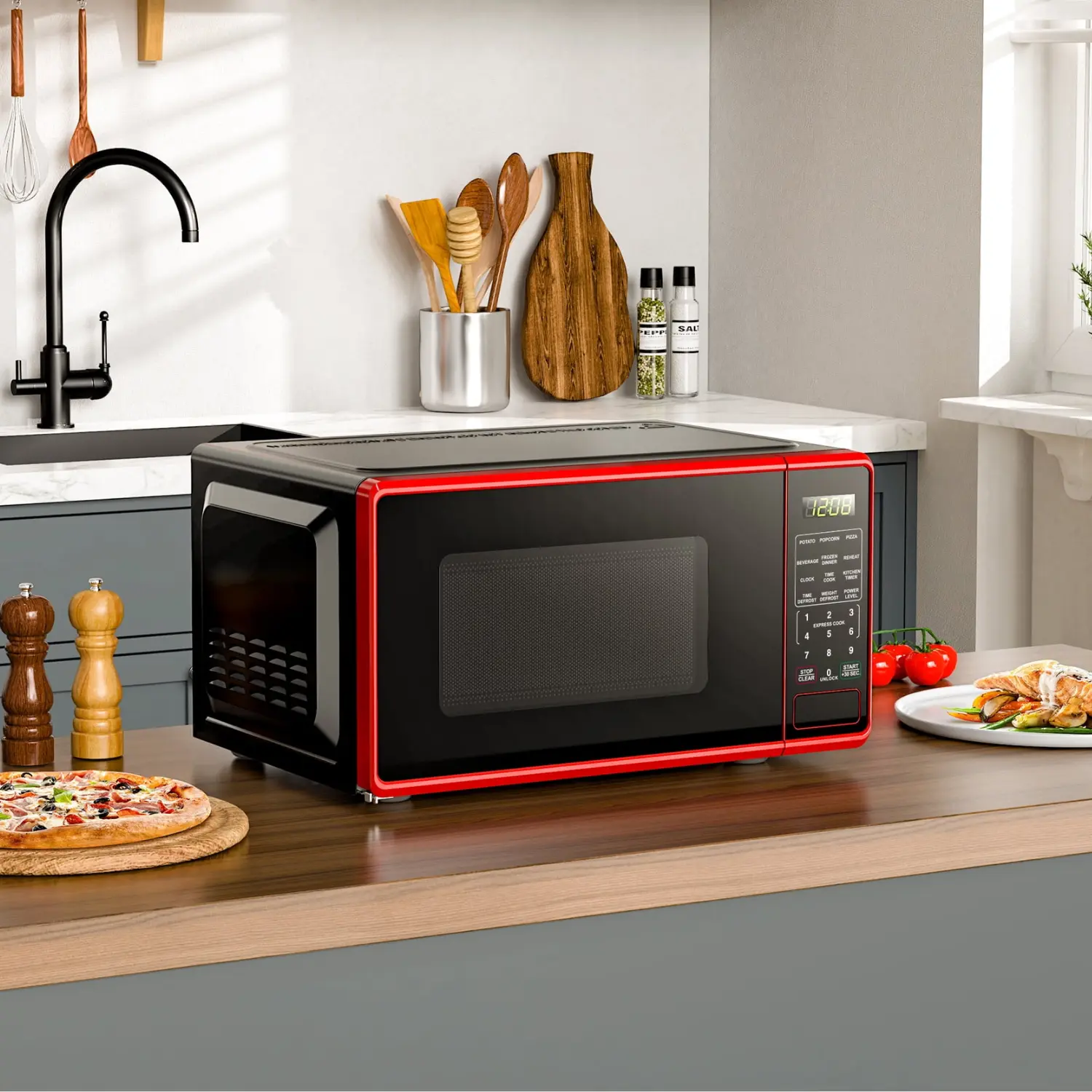 Mainstays Countertop Microwave Oven, 0.7 Cu Ft, 700 W Kitchen Household Appliance
