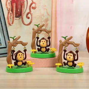 Solar Powered Monkey Design Car Ornament, Cute Monkey Design Car Interior Decoration, Creative Car Ornament, Car Accessories