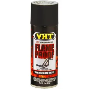 212 MAIN Vht SP102 High Temp Silicone Ceramic Heat Proofing Coating - 11oz Matt Flat Black Spray Apply Aerosol Can Paint for Surface Renewal