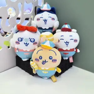 Cute Summer‑Style Chiikawa Plush Keychain Set, 4‑Styles Hachiware & Usagi Bag Charms, Kawaii Anime Character Pendants