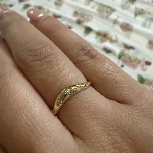 North Star Curve Dome Ring by Caitlyn Minimalist - Celestial Diamond Star Wave Ring - Summer Jewelry - Perfect Gift for Her