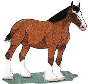 Custom and Unique Spirit of Stallions [Clydesdale Horse ] [Custom and Unique] Embroidered Iron on/Sew Patch (8" x 7.5") [Made in USA]