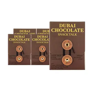 SnackTalk Dubai Chocolate - Classic Pistachio Dark Chocolate Bar, 5-Pack Value Bundle (37g Each) - TikTok Viral Sensation, Must-Try Unique Flavor, Keep Refrigerated