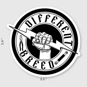 Lineman Different Breed Hardhat Sticker