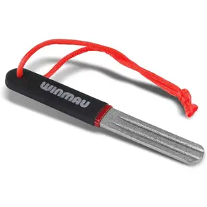 V-Groove Dart Sharpener, Portable Metal Point Repair Tool with Keychain, Abrasive Grinding Stone for Steel Tip Darts, V-Groove Sharpener