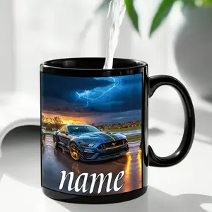 Custom Car Mug - Dishwasher & Microwave Safe Blue Vehicle Design Hot/Cold Drink Cup - Perfect Gift for Birthday Anniversary Housewarming 11oz Durable Ceramic Coffee Cup