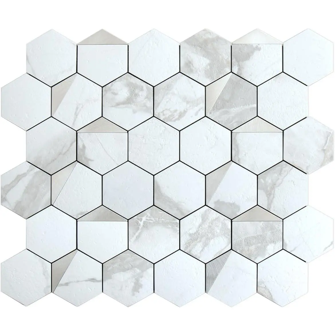 Marble White and Silver