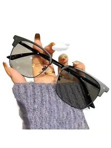 Unisex Fashion Anti Blue Light Photochromic Glasses Men Women Trendy Half Frame Glasses Photochromic Eyeglasses