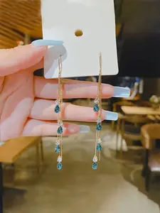 Elegant Water Drop Zircon Dangle Earrings Set for Women, Perfect for Daily Wear, Vacation, Parties, Great Gift Choice for Friends and Family, Tear Drop Earring