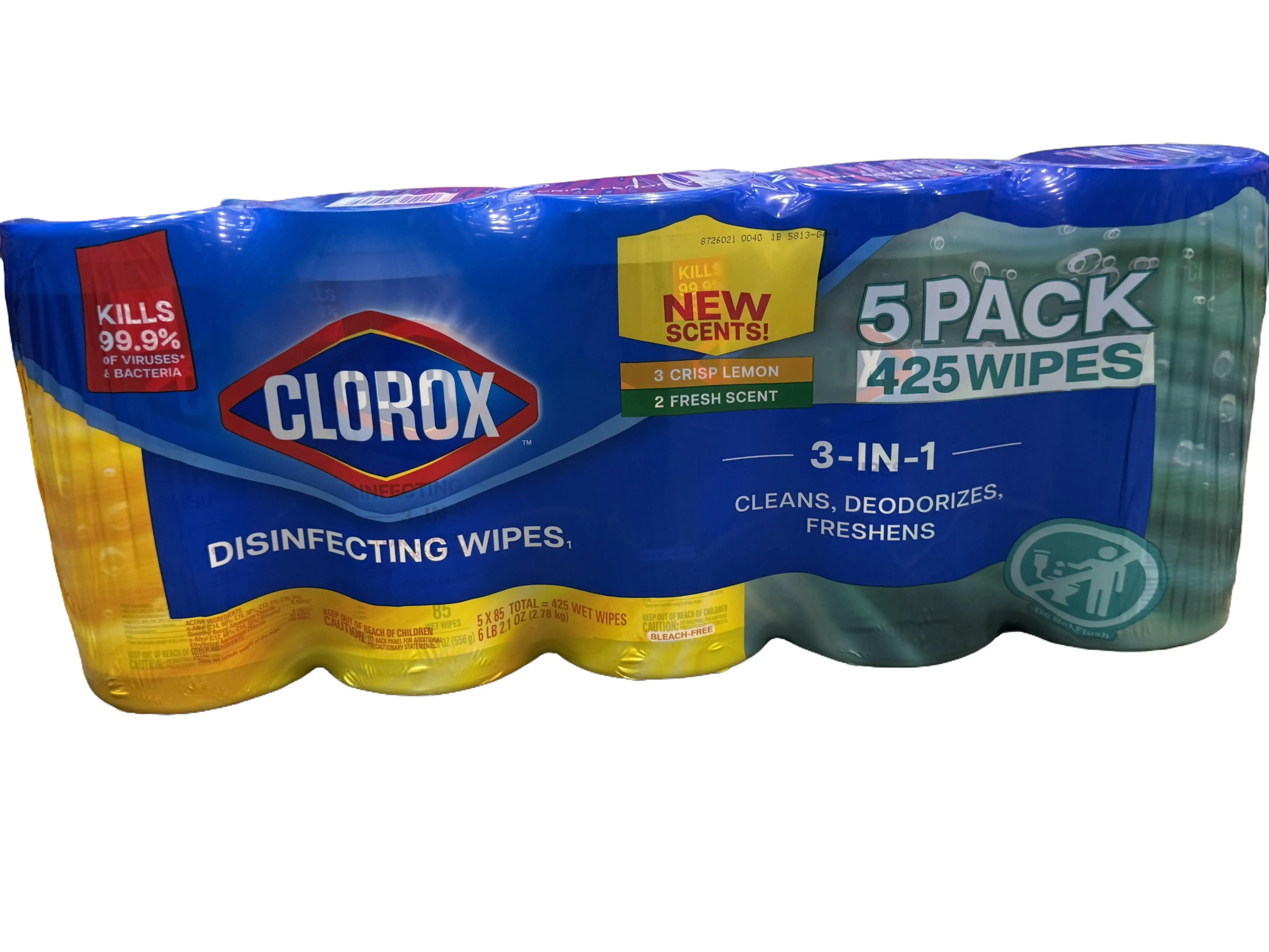 Clorox Disinfecting Wipes Value Pack, Bleach Free Cleaning Wipes, 85 Ct (5 Pack)