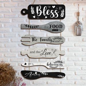 wooden kitchen wall decor, 1 count farmhouse kitchen wall sign with rope, home decor, housewarming gift, home interior wall hanging decor, home decor, gifts for boyfriend, interior