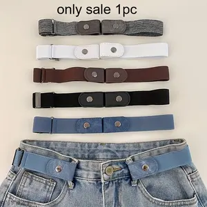1pc Elastic Waist Belt Adjustable Buckle-Free Belt, Suitable for Jeans, Invisible Stretch Belt, Unisex, Slim Waist-Buckle-Free Comfortable Design, Adjustable And Elastic, Perfect for Jeans And Pants-Enhance Your Figure Contour
