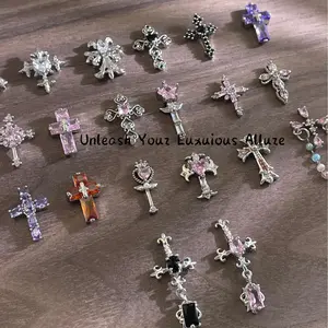 Nail Art Zircon Jewelry Cross