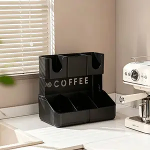Home Storage Box Paper Cup Holder, Adjustable Multi-Functional Bar Counter Divider, Straw Spoon Organizer, Storage Container