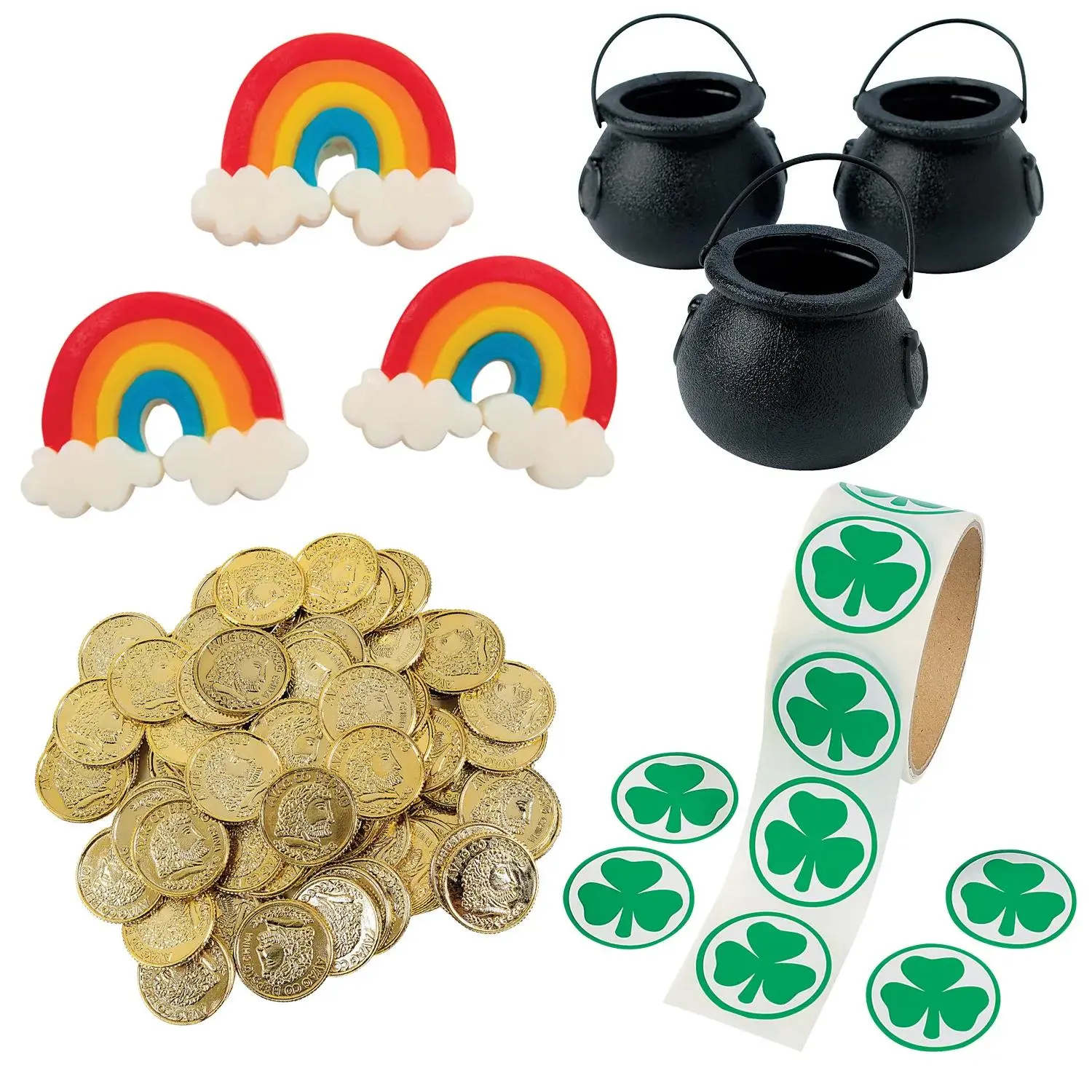 Comprehensive Mini St. Patrick’s Day Handout Kit with Various Goodies - 72 Pc.