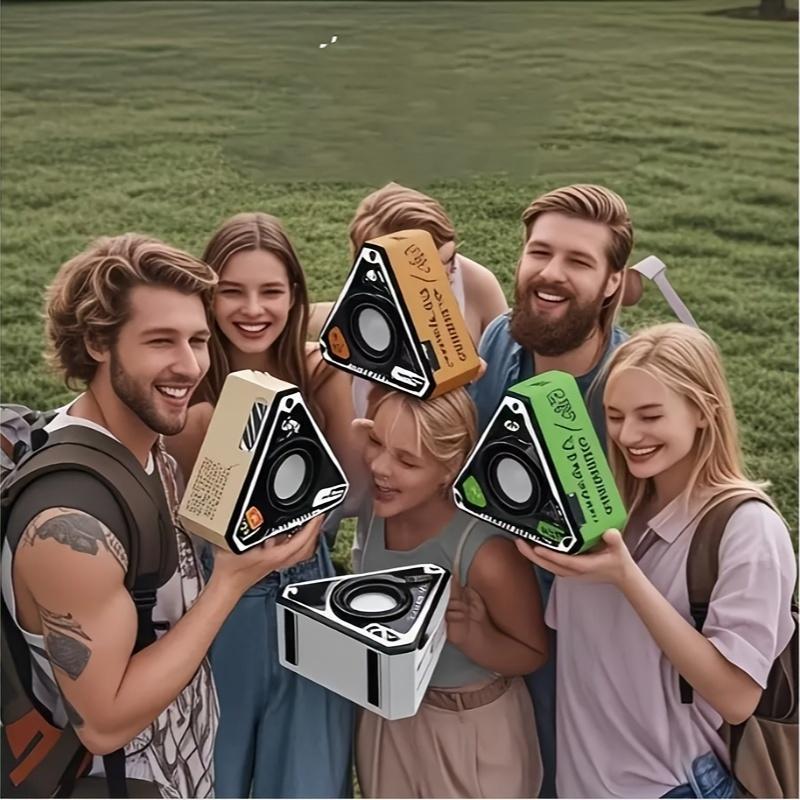 Mecha-Style Bluetooth Speaker with RGB LED Lights, Portable Wireless Subwoofer, Waterproof Rechargeable Speaker for Home, Outdoor & Tech Gadget Setup