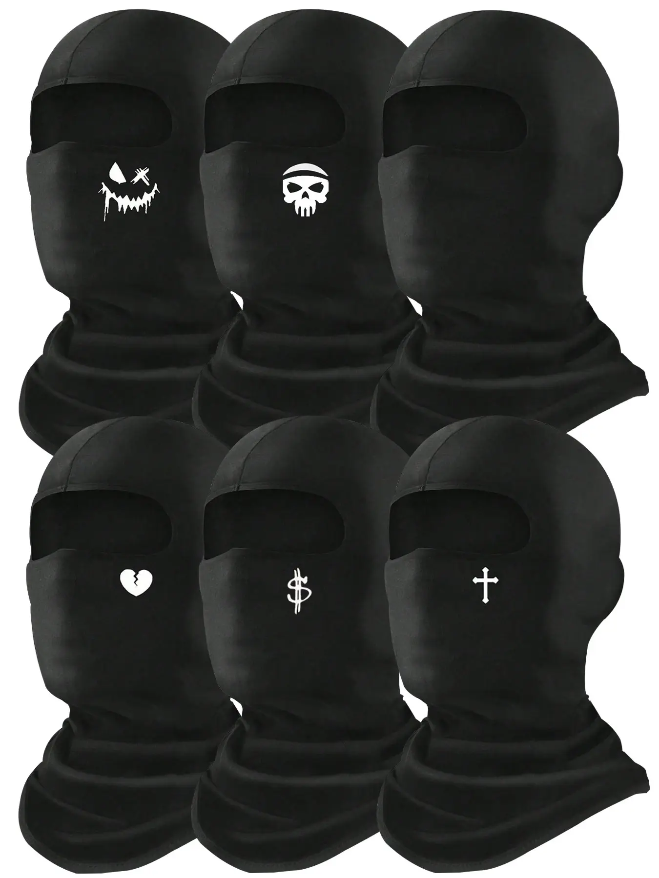 【Black Friday】6 Pcs All-Season Cycling Balaclava Set, Windproof Face Covering, Outdoor Sports Helmet Liner, Sun-Protection Tactical Headwear for Men & Women