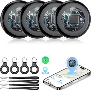 [Summervibes] Tukio GPS Tracker(iOS Only) for Cars & Pets - Mini Clear Design, Weatherproof Case, Anti-Lost Device, Works with Apple Find My (iOS Only), No Monthly Fees, IP67 Waterproof, Replaceable Battery