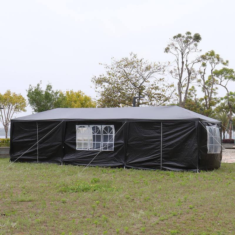 Outdoor Party Tent for Wedding, Garden Event | Spacious 10x30ft with Removable Sidewalls & Waterproof Shelter