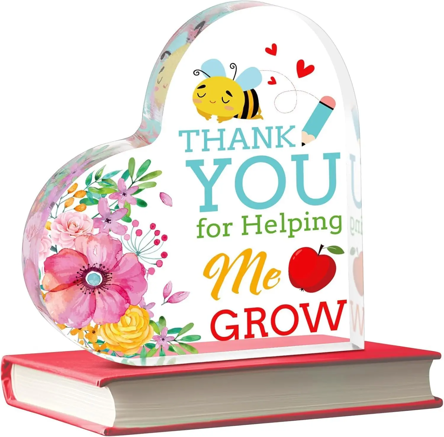 Teacher Life - Thank You for Helping Me Grow, Special Gift for Teacher Appreciation, Birthday, Back-to-School, or Christmas Celebration