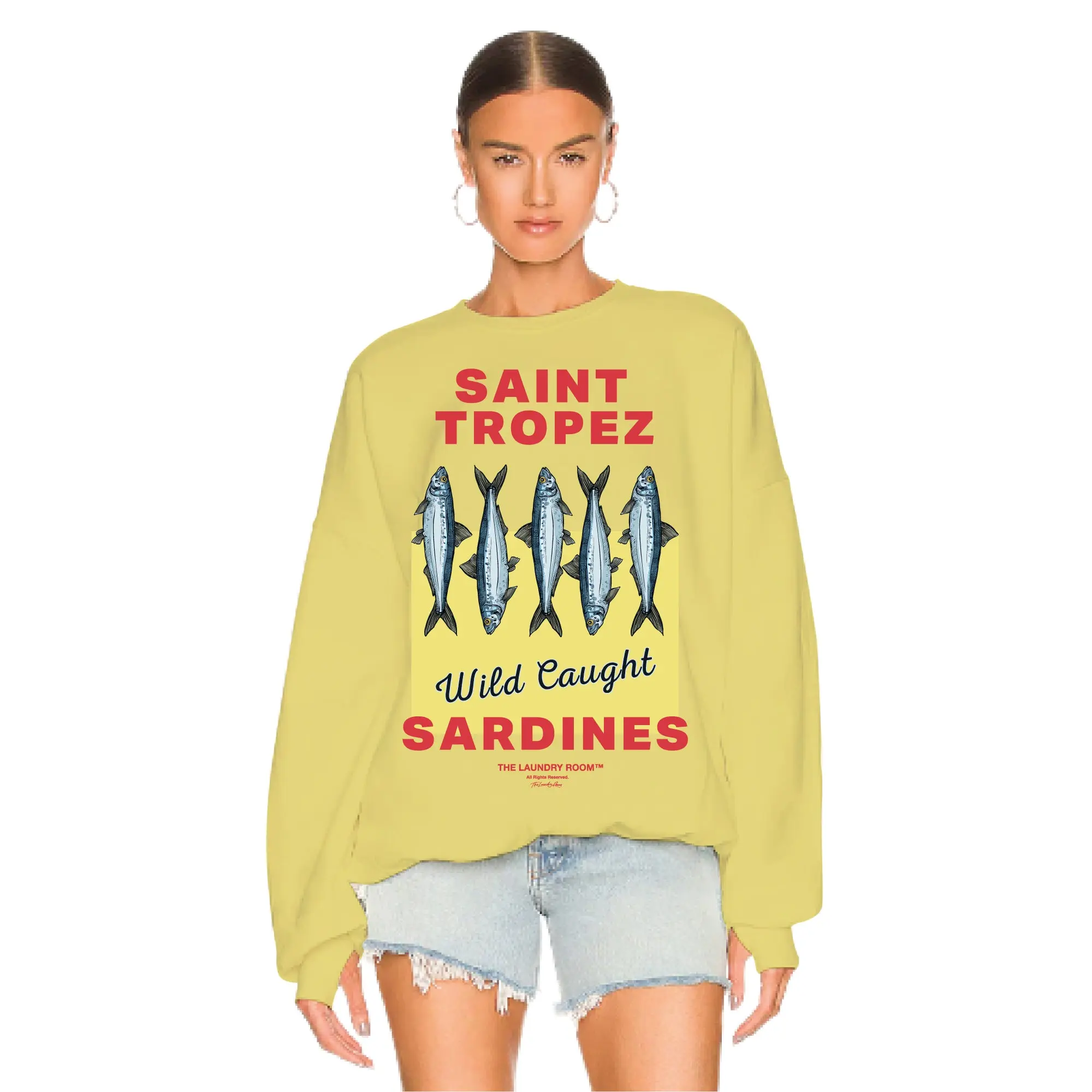 Saint Tropez Sardines - Jump Jumper - Vintage Neon Yellow