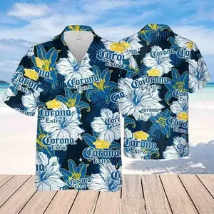 Funny Beer Hawaiian Shirt, Beer Floral Style Tropical Short Sleeve Shirt, Summer Aloha Button Down Shirt, Gift for Him or Her