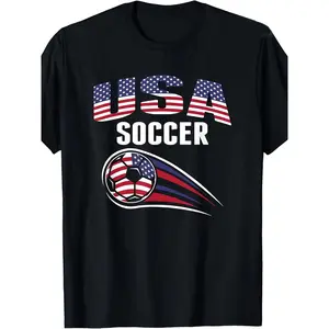 2026 black American football fan jersey, 100% pure cotton retro football T-shirt, printed with the national flag and team logo, suitable for games, training, and daily casual wear