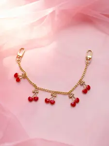 Fashionable Cherry Chain Bag Accessory, Alloy Material Hanging Chain, Luggage Decoration, Suitable for Handbags, Holiday Gift, Women Bag Charm, Goth Style, Elegant Chain Strap
