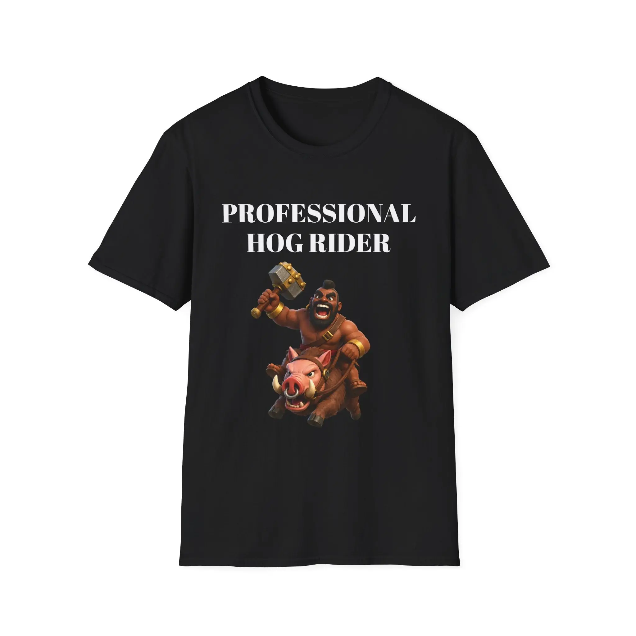 Women's Hog Rider Graphic T-Shirt, Casual Gamer Crewneck in Lightweight Ring-Spun Cotton, All Seasons Top with Tubular Knit