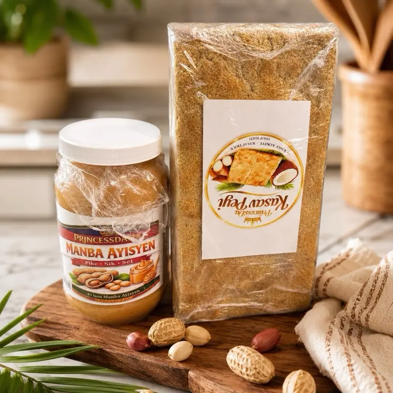 2 pack kasav dous kokoye  ak manba lakay