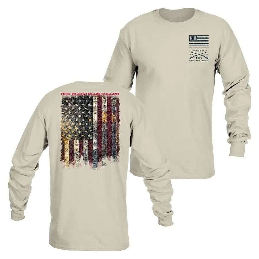 Red Blood Blue Collar™ Long Sleeve - Sand